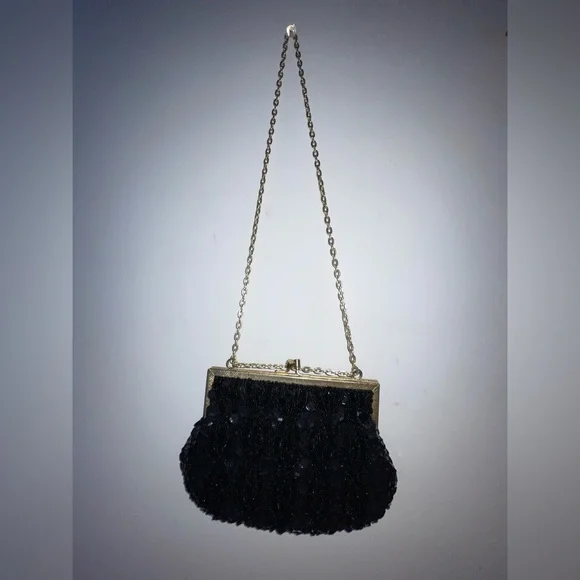 Beaded Hand Purse | Handmade | Gold Chain - Picture 12 of 16